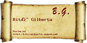 Bitó Gilberta névjegykártya
